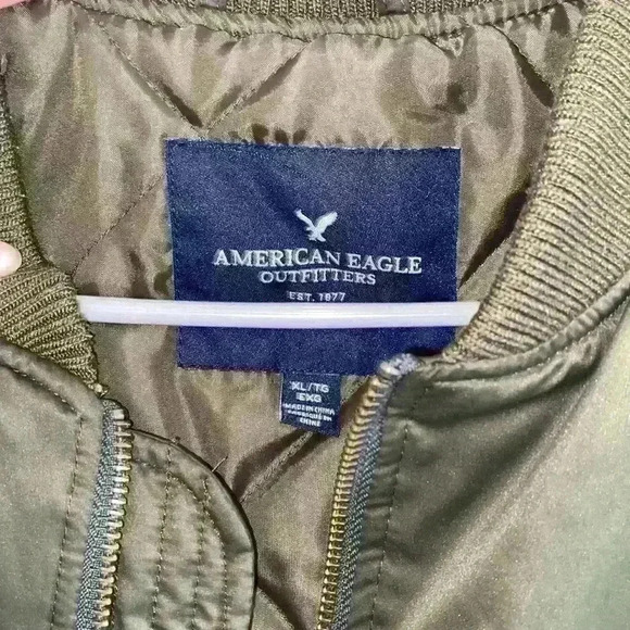 💛 Forest Green American Eagle Jacket - Picture 3 of 6